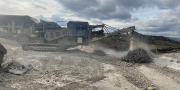 tractor on construction site